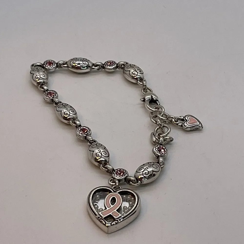Brighton Power of Pink Legacy Heart Charm Bracelet